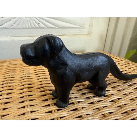Vintage 1970s Black Dog Cast Iron Figural Nutcracker - Picture 2 of 7